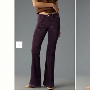 Purple Corduroy Flare Pants